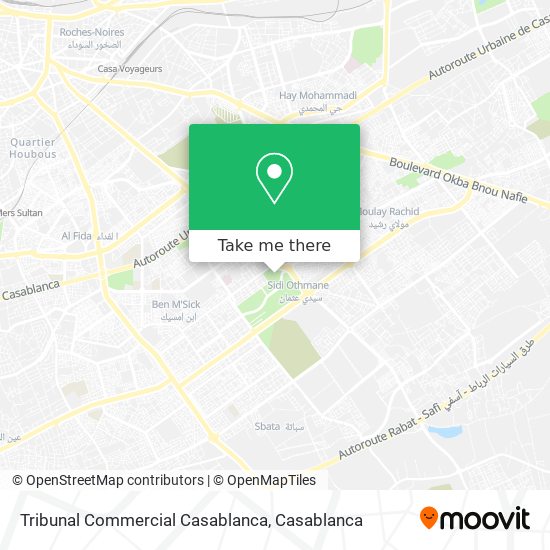 Tribunal Commercial Casablanca map