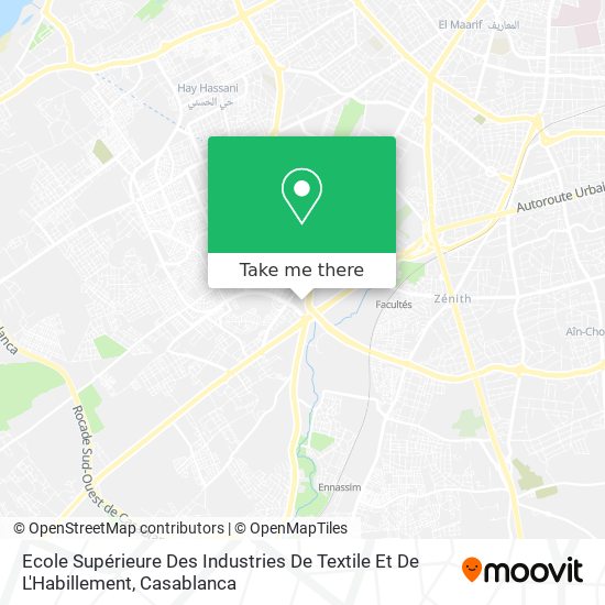 Ecole Supérieure Des Industries De Textile Et De L'Habillement map