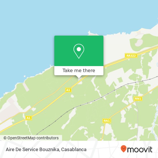 Aire De Service Bouznika map