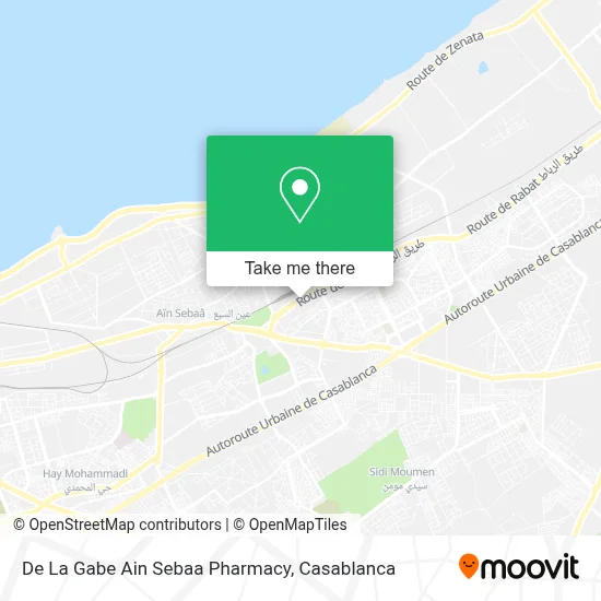De La Gabe Ain Sebaa Pharmacy map