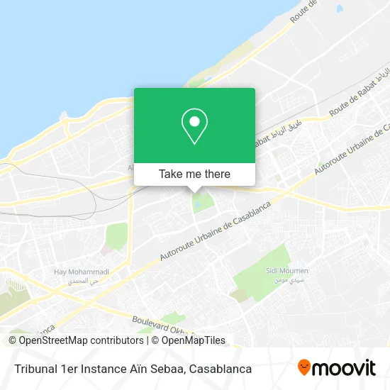 Tribunal 1er Instance Aïn Sebaa map