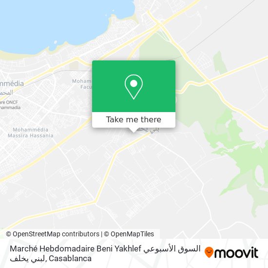 Marché Hebdomadaire Beni Yakhlef السوق الأسبوعي لبني يخلف map