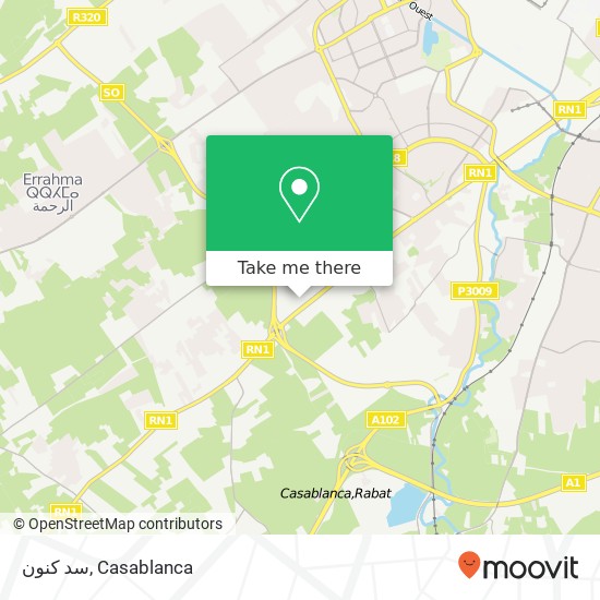 سد كنون map