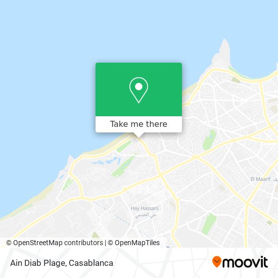 Ain Diab Plage map