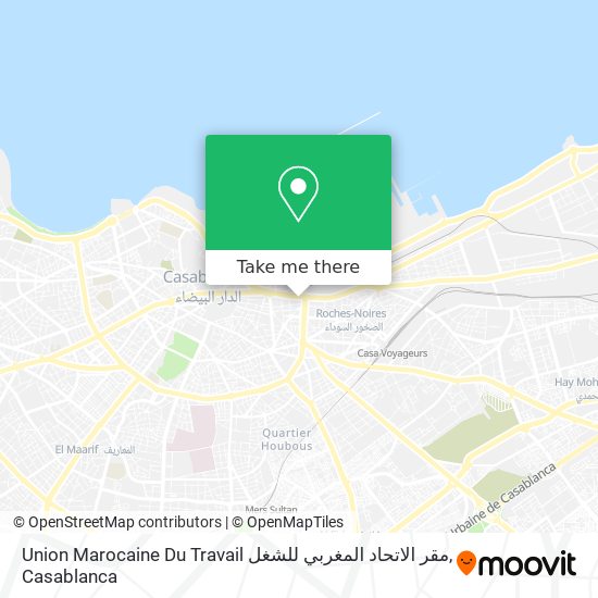 Union Marocaine Du Travail مقر الاتحاد المغربي للشغل map