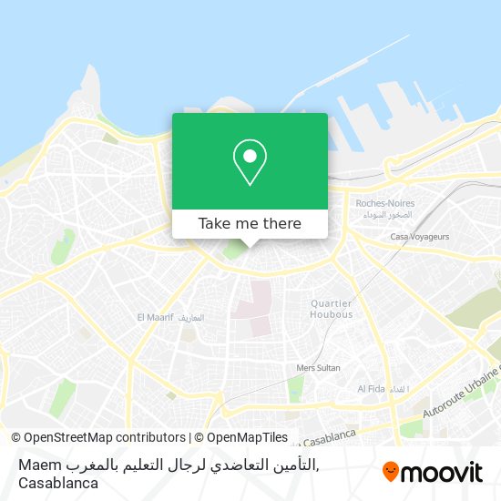 Maem التأمين التعاضدي لرجال التعليم بالمغرب map