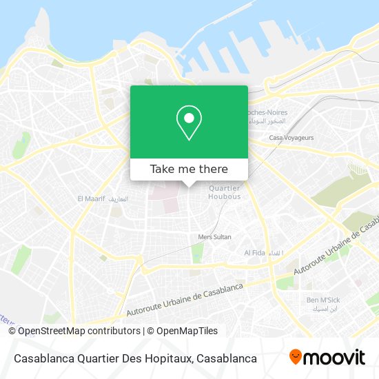 Casablanca Quartier Des Hopitaux map