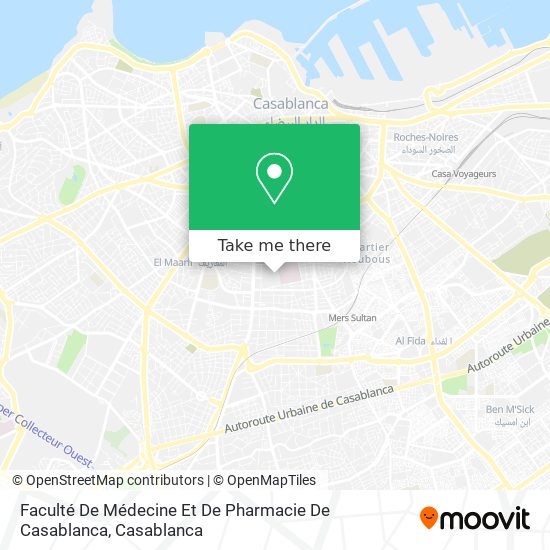 Faculté De Médecine Et De Pharmacie De Casablanca map