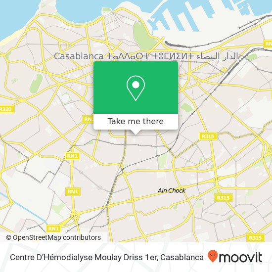Centre D’Hémodialyse Moulay Driss 1er map