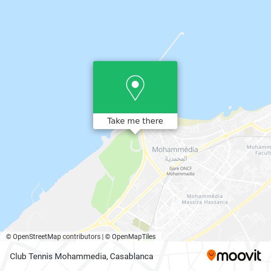 Club Tennis Mohammedia map