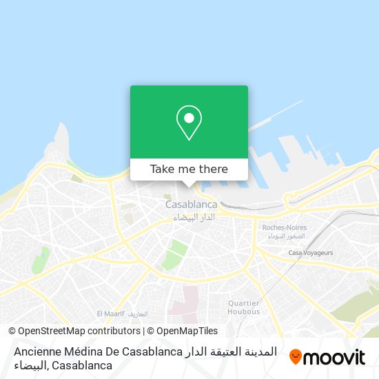 Ancienne Médina De Casablanca المدينة العتيقة الدار البيضاء map
