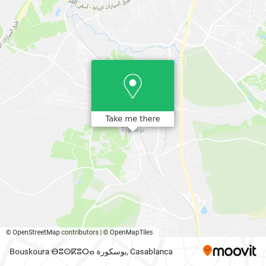 Bouskoura ⴱⵓⵙⴽⵓⵔⴰ بوسكورة map