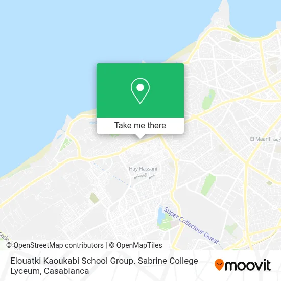 Elouatki Kaoukabi School Group. Sabrine College Lyceum map