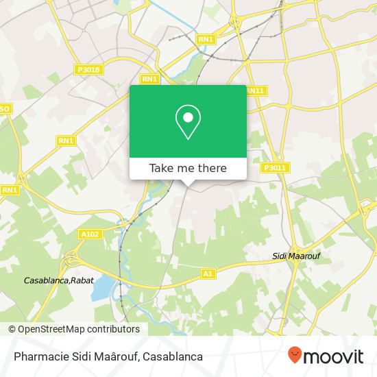 Pharmacie Sidi Maârouf map