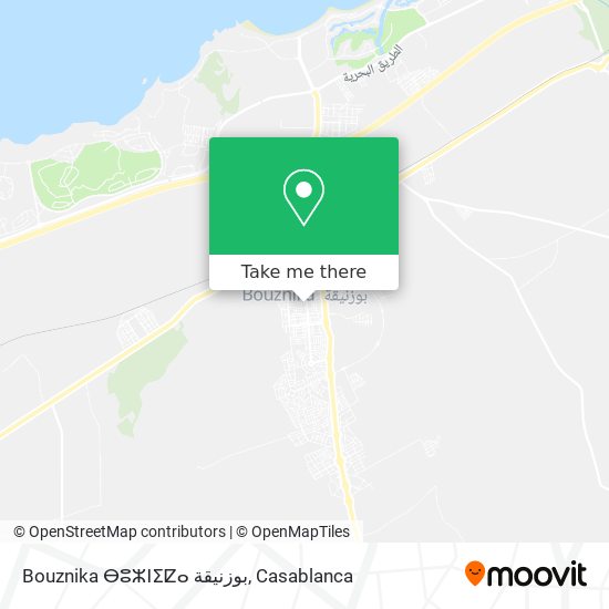 Bouznika ⴱⵓⵣⵏⵉⵇⴰ بوزنيقة map