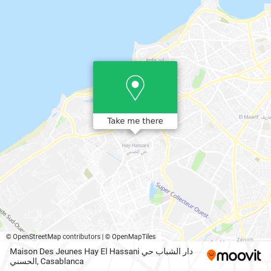 Maison Des Jeunes Hay El Hassani دار الشباب حي الحسني map