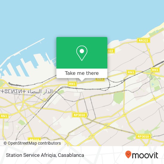 Station Service Afriqia map