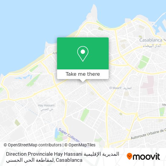 Direction Provinciale Hay Hassani المديرية الإقليمية لمقاطعة الحي الحسني map