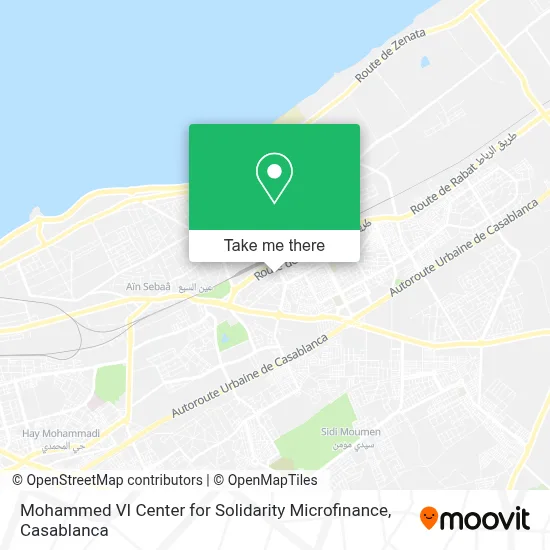 Mohammed VI Center for Solidarity Microfinance map