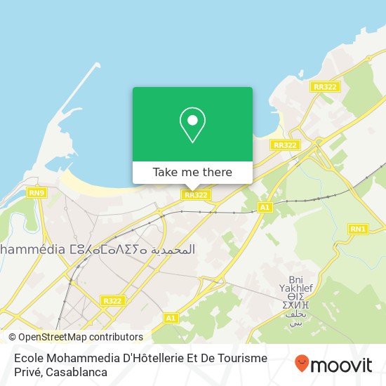 Ecole Mohammedia D'Hôtellerie Et De Tourisme Privé map