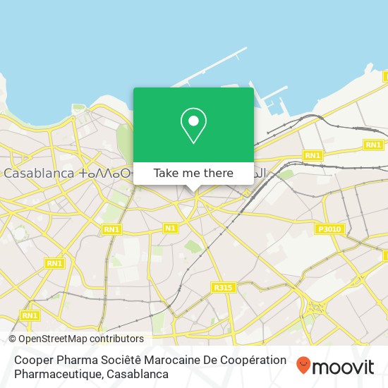 Cooper Pharma Sociêtê Marocaine De Coopération Pharmaceutique map