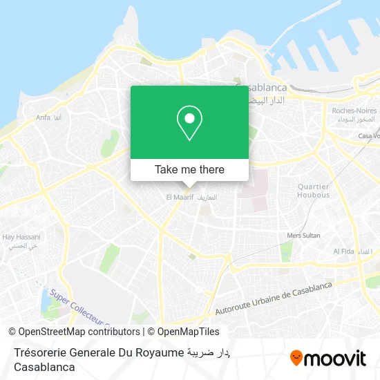 Trésorerie Generale Du Royaume دار ضريبة map