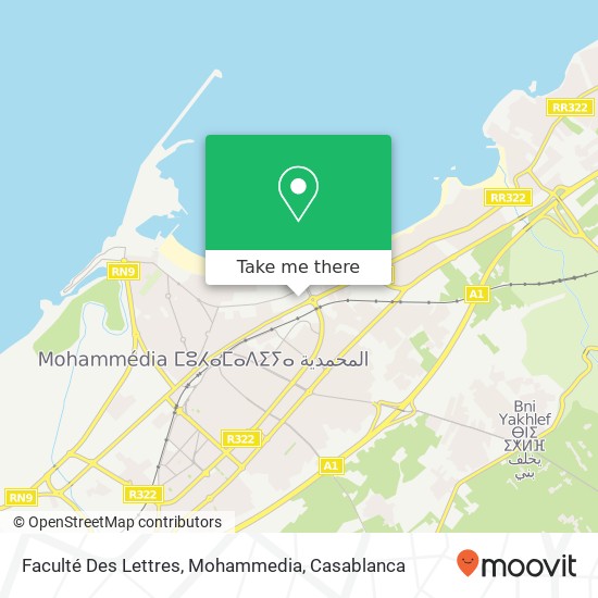 Faculté Des Lettres, Mohammedia map