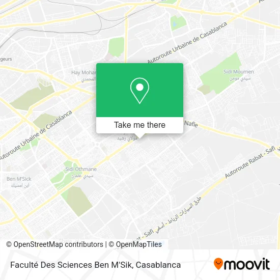 Faculté Des Sciences Ben M'Sik map