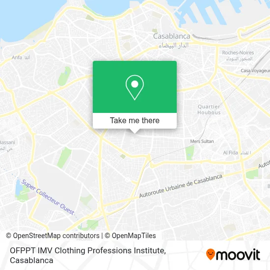 OFPPT IMV Clothing Professions Institute map