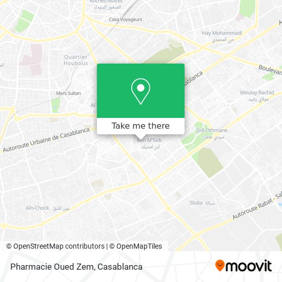 Pharmacie Oued Zem map