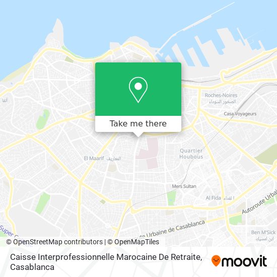 Caisse Interprofessionnelle Marocaine De Retraite map