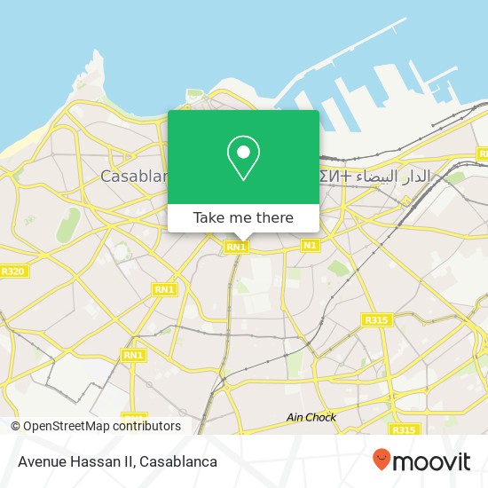 Avenue Hassan II map