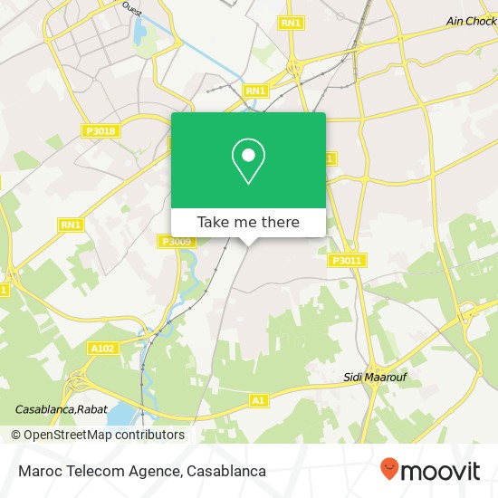 Maroc Telecom Agence map