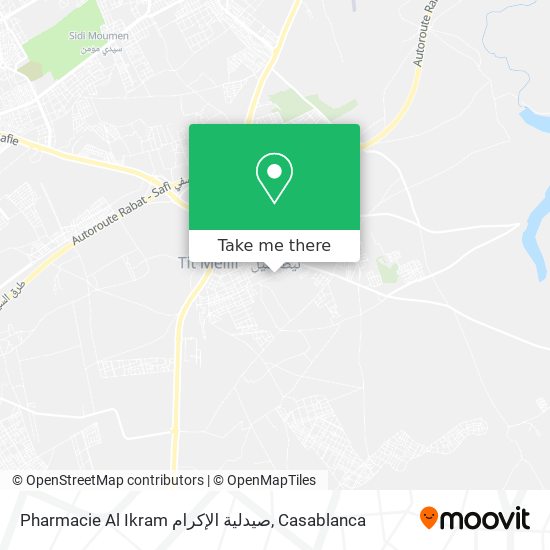 Pharmacie Al Ikram صيدلية الإكرام map