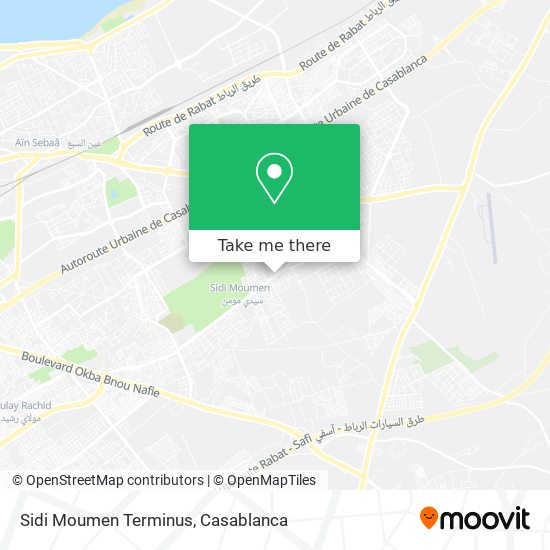 Sidi Moumen Terminus map