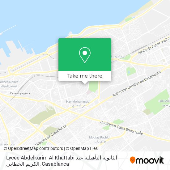 Lycée Abdelkarim Al Khattabi الثانوية التأهيلية عبد الكريم الخطابي map