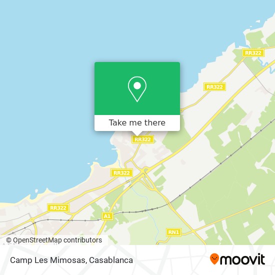 Camp Les Mimosas map