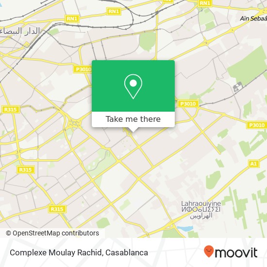 Complexe Moulay Rachid map
