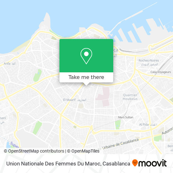 Union Nationale Des Femmes Du Maroc map