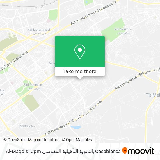 Al-Maqdisi Cpm الثانوية التأهيلية المقدسي map