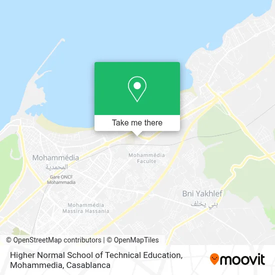Higher Normal School of Technical Education, Mohammedia map