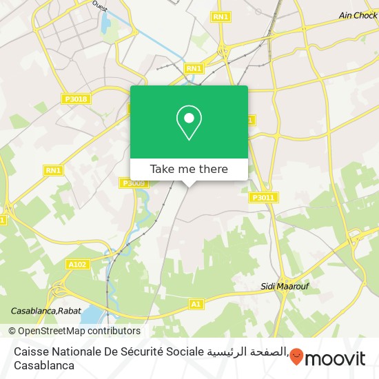Caisse Nationale De Sécurité Sociale الصفحة الرئيسية map