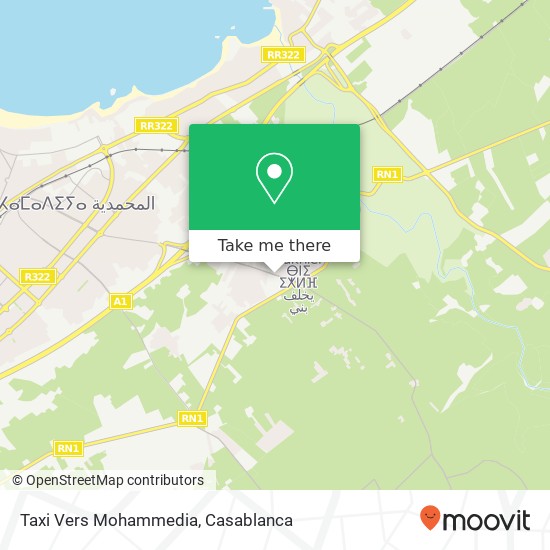 Taxi Vers Mohammedia map
