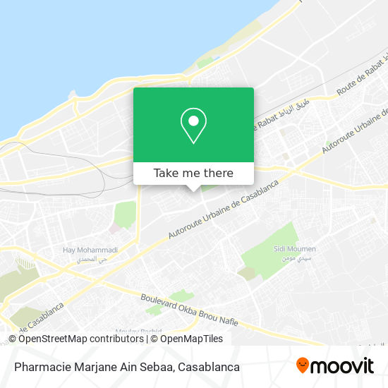 Pharmacie Marjane Ain Sebaa map