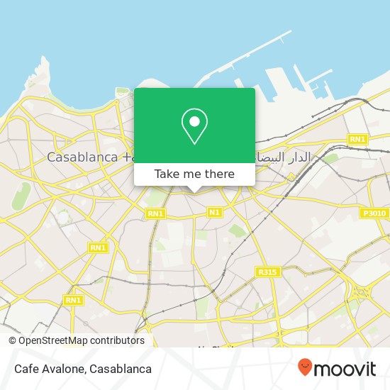 Cafe Avalone map