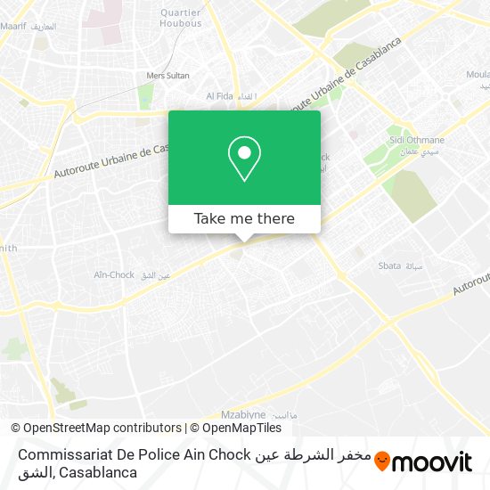 Commissariat De Police Ain Chock مخفر الشرطة عين الشق map