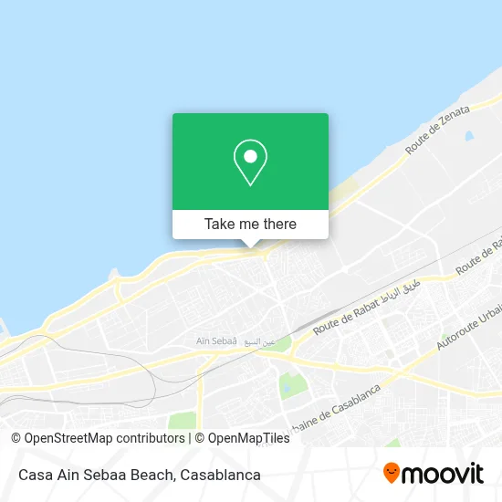 Casa Ain Sebaa Beach map