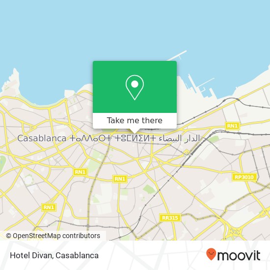 Hotel Divan map