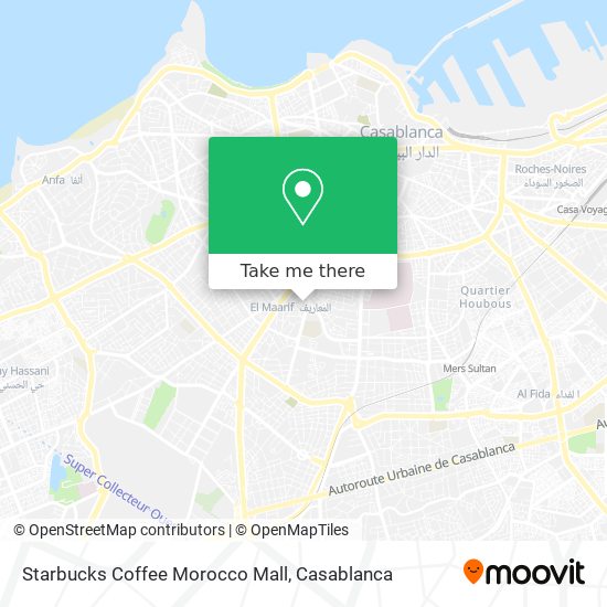 Starbucks Coffee Morocco Mall map
