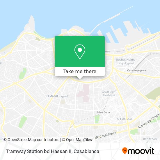 Tramway Station bd Hassan II map